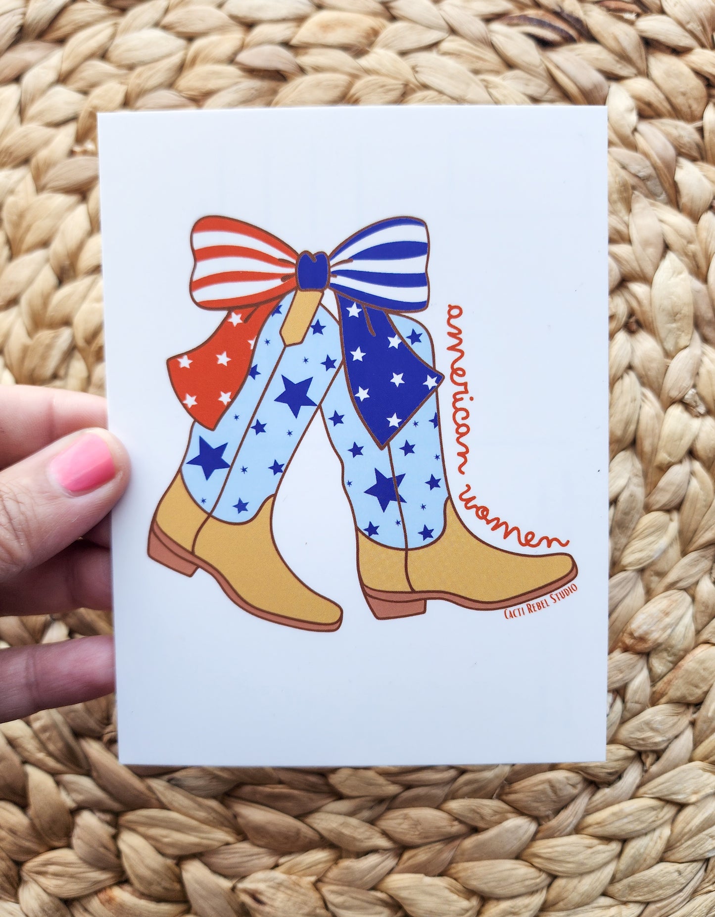 American Women Boots Vinyl Sticker
