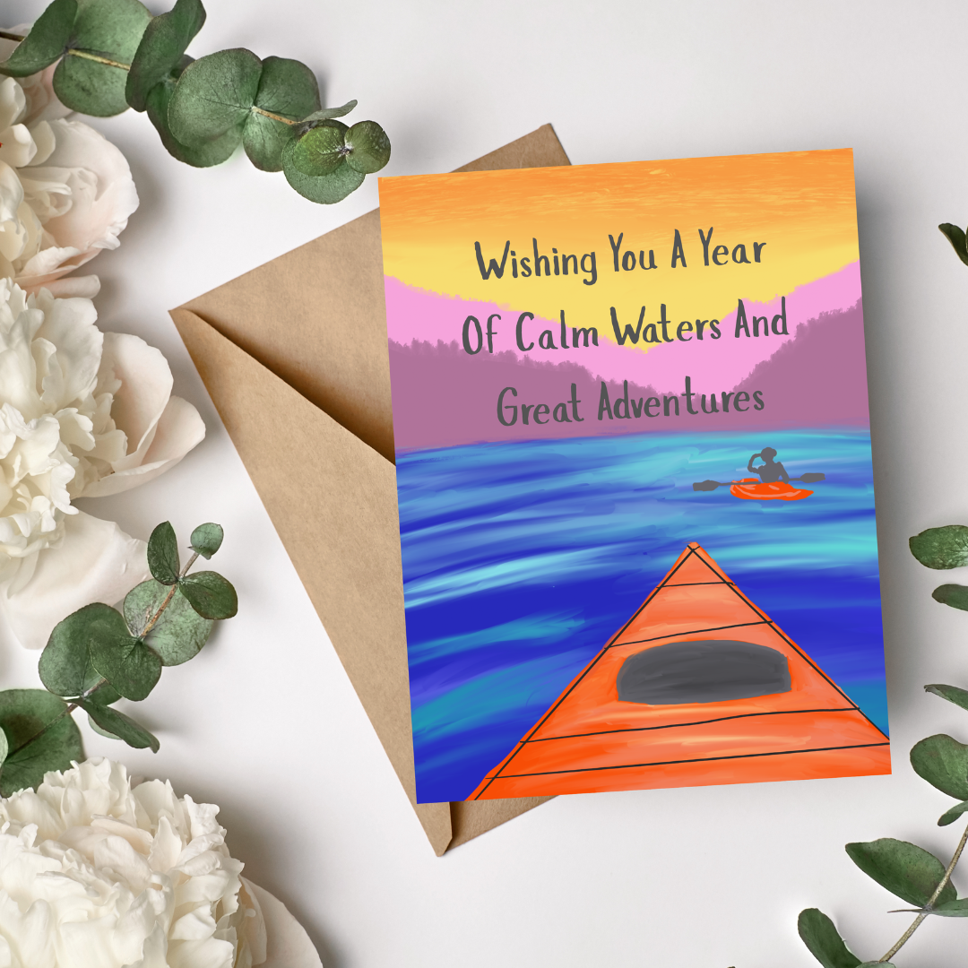 Wishing You a Year of Calm Waters Greeting Card