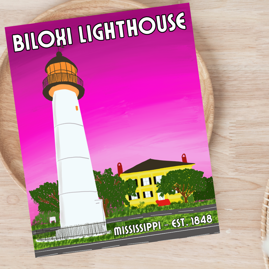 Biloxi Lighthouse, Mississippi Postcard