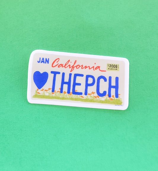 ♥ THE PCH California License Plate Sticker