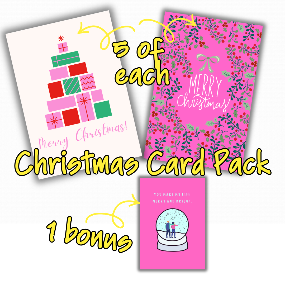 Christmas Card Set — 10 Cards + Bonus Card