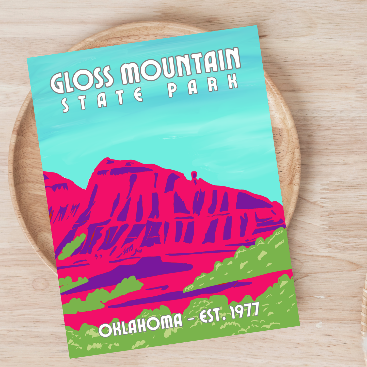 Gloss Mountain State Park Art Print