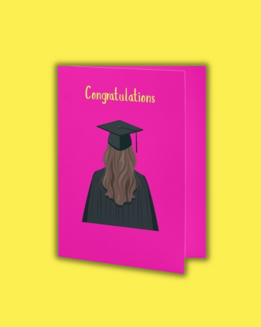 Congratulations Greeting Card: Female College Graduate Humorous Card
