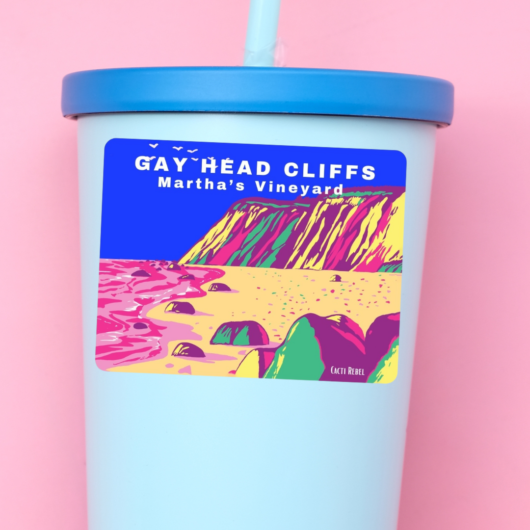 Gay Head Cliffs (Aquinnah) Sticker: Martha's Vineyard