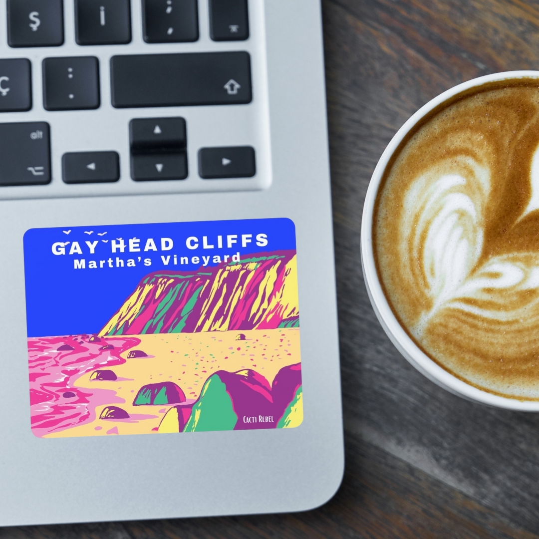 Gay Head Cliffs (Aquinnah) Sticker: Martha's Vineyard