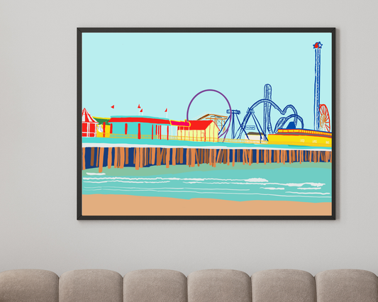 Galveston Pier Art Print