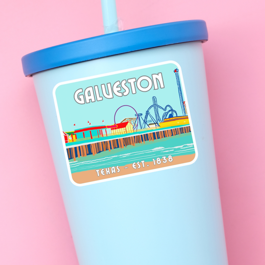 Galveston Pier Sticker