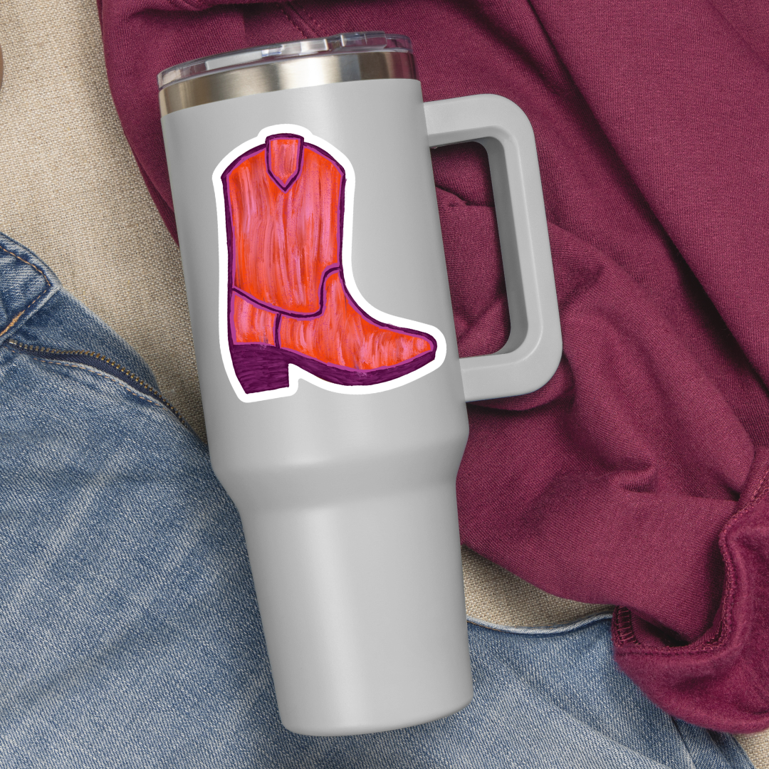 Red Boot Sticker