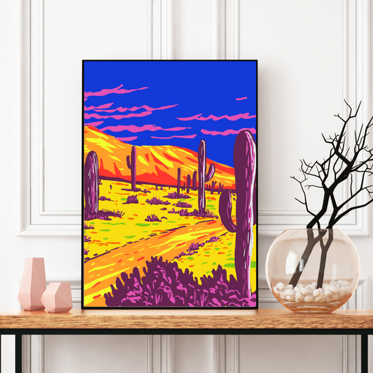 Path in the Desert Art Print
