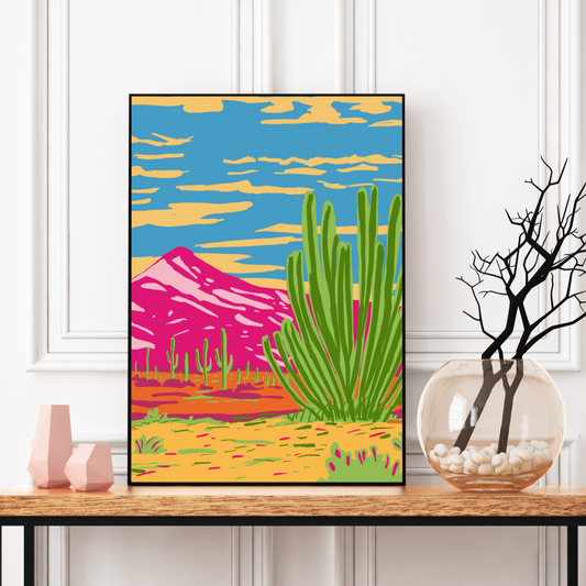 Organ Pipe Cactus Art Print