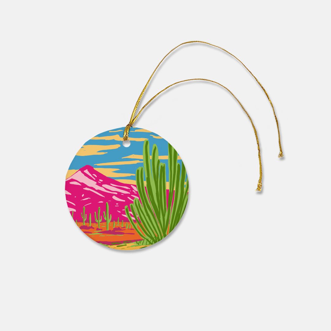 Organ Pipe Cactus National Monument Ornament | Arizona Christmas Ornament