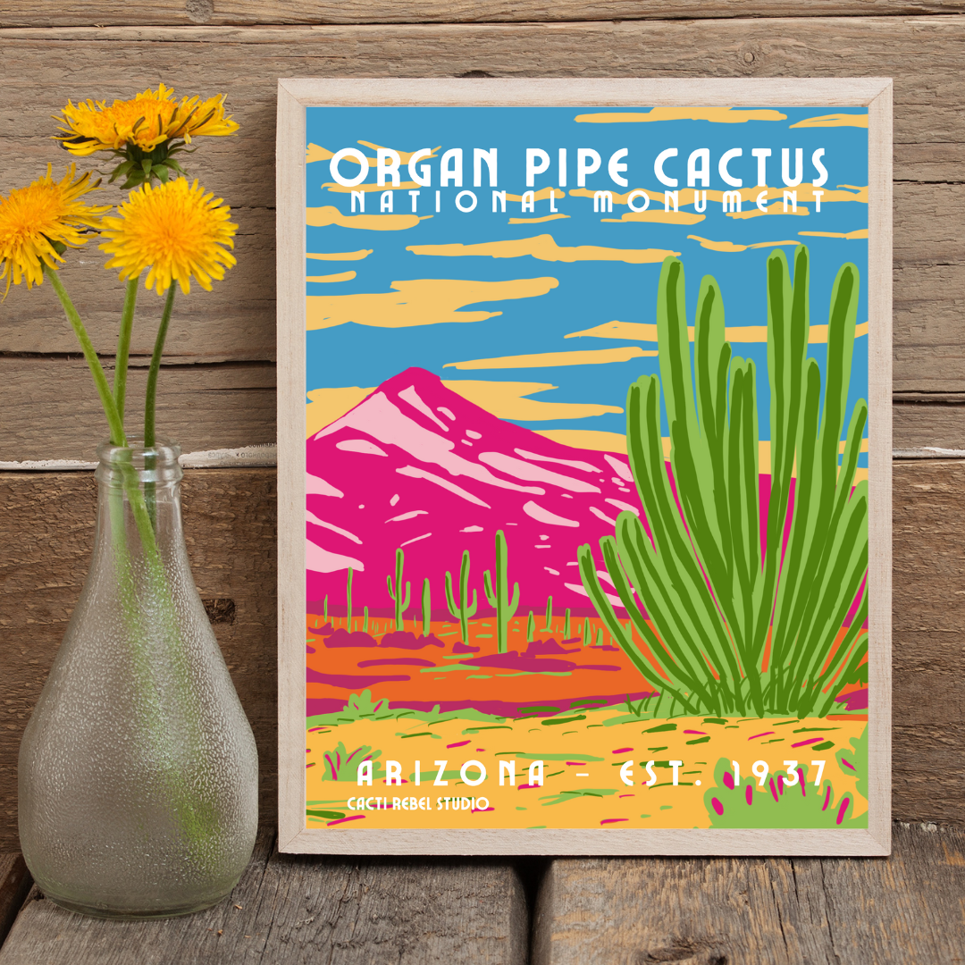 Organ Pipe Cactus Art Print