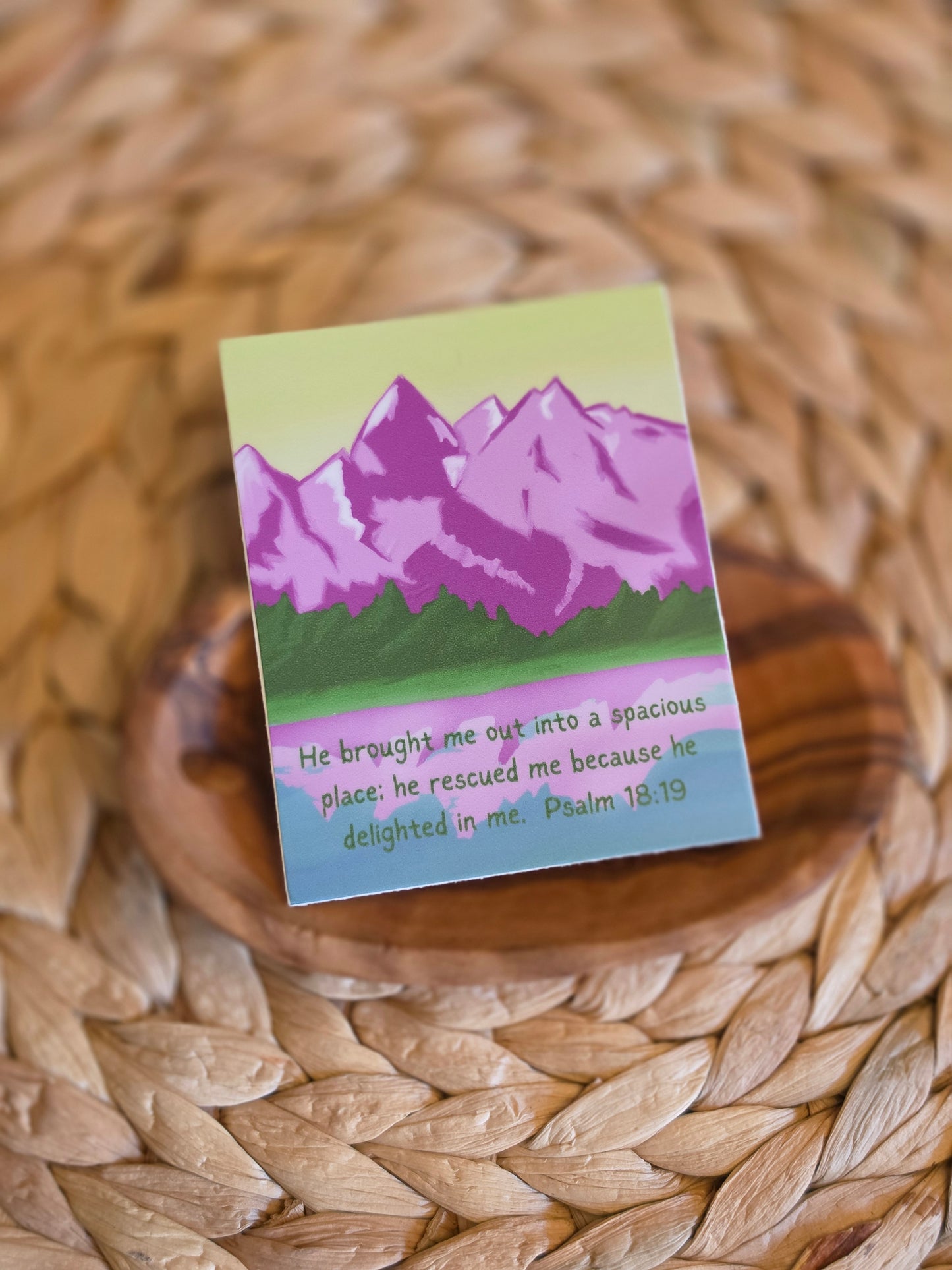 He Delighted in Me Bible Verse Sticker