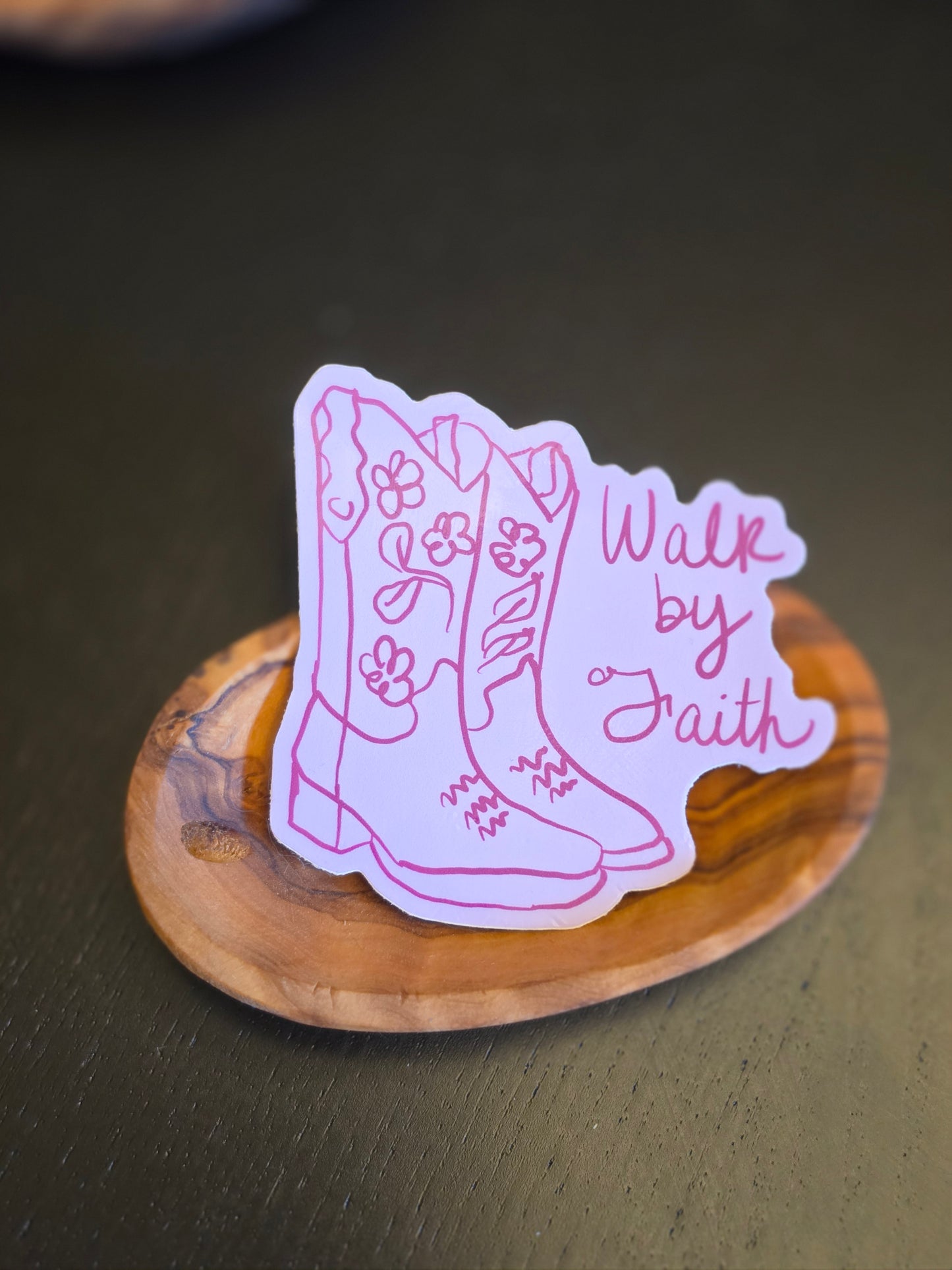 Walk by Faith Cowboy Boots Sticker
